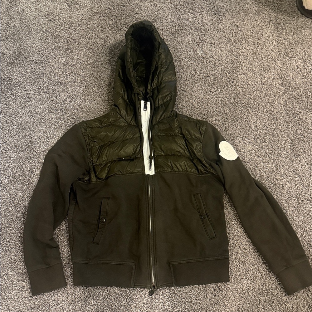 Moncler Dark Green Hooded Jacket